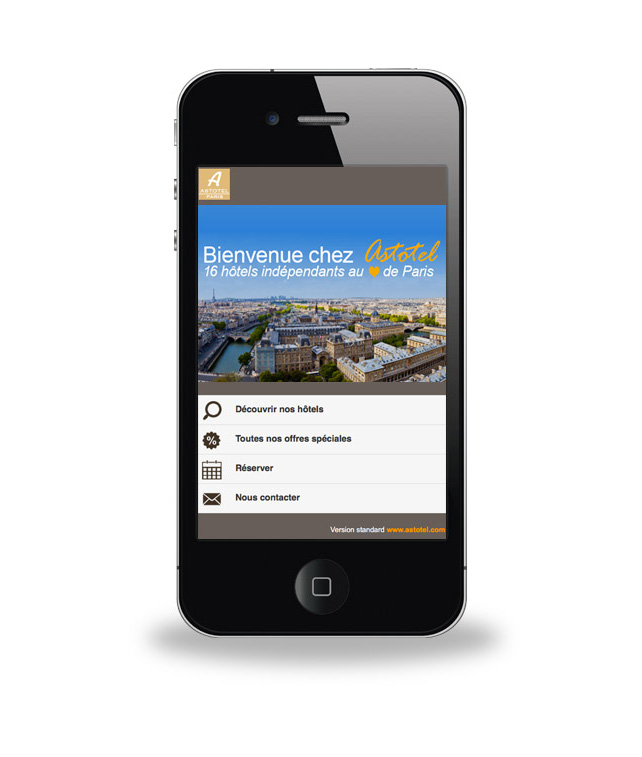 Site Astotel optimisé pour mobile
