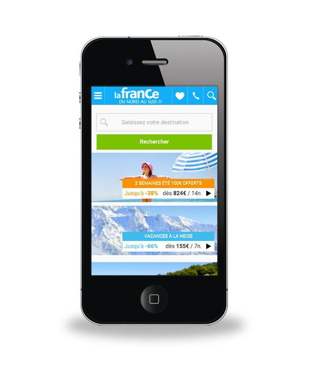 Site La France du Nord au Sud optimisé pour mobile